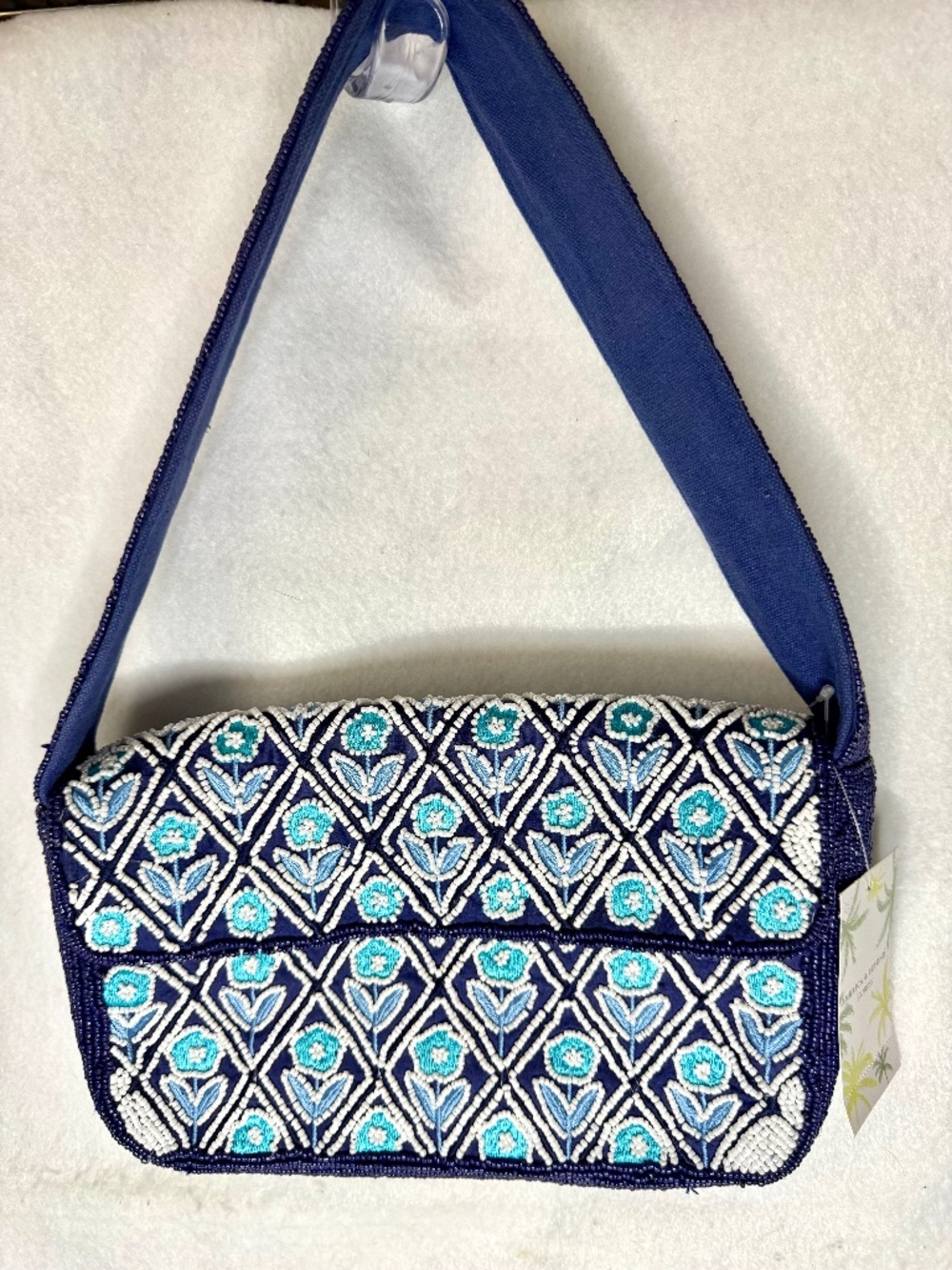 NWT America & Beyond Express Floral Beaded Shoulder Bag